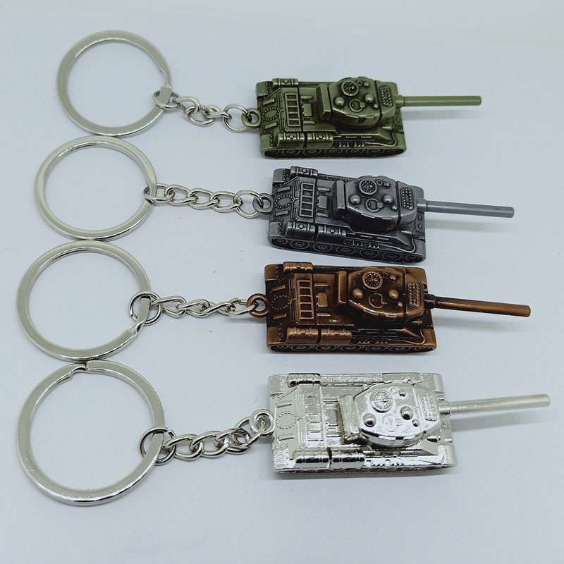 시뮬레이션 전쟁 탱크 자동차 키 체인 펜던트, 크리에이티브 금속 공예 열쇠 고리 액세서리, 개성 월드 오브 탱크 열쇠 고리 선물